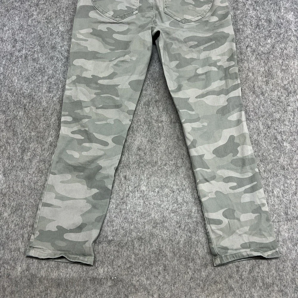 Democracy Ab Solution Jeans Womens 10 Green Camo Mid Rise Skinny Stretch 32x25 - Picture 9 of 16